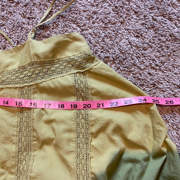 Free People Green, Spaghetti Strap, Maxi, Cotton Dress - Picture 6 of 16